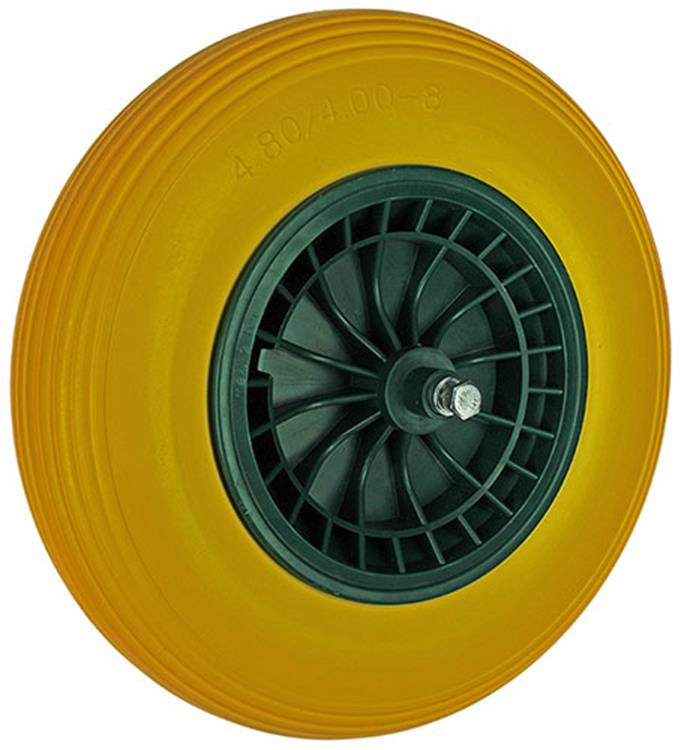 1039748 - rueda de carretilla antipinchazos ø 400 borde verde | 3 piezas