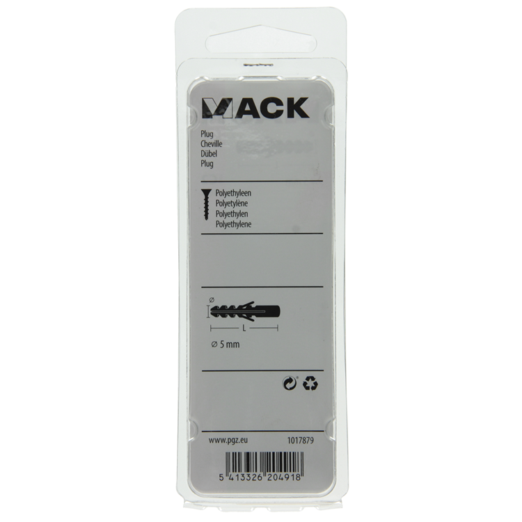 Mack 1017879 - tapón polietileno 30 uds 5 mm | 10 piezas