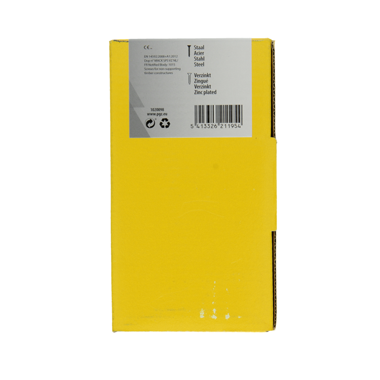 Mack 1020098 - tornillo para aglomerado con cabeza amarilla con 200 piezas 4,0 x 70 mm | 2 piezas