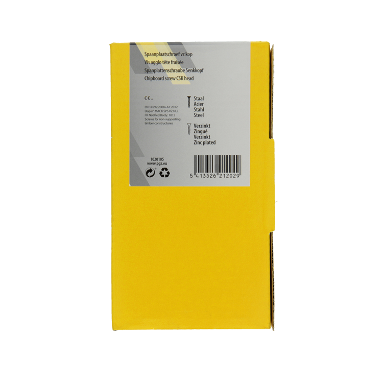 Mack 1020105 - tornillo para aglomerado con cabeza amarilla con 200 piezas 4,5 x 45 mm | 3 piezas