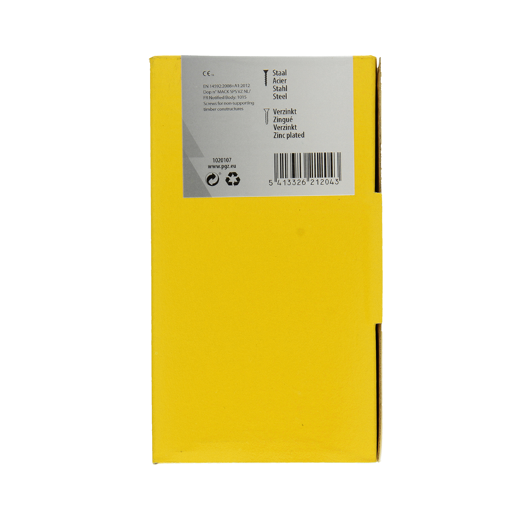 Mack 1020107 - tornillo para aglomerado con cabeza amarillo vz 200 uds 4,5 x 60 mm | 2 piezas