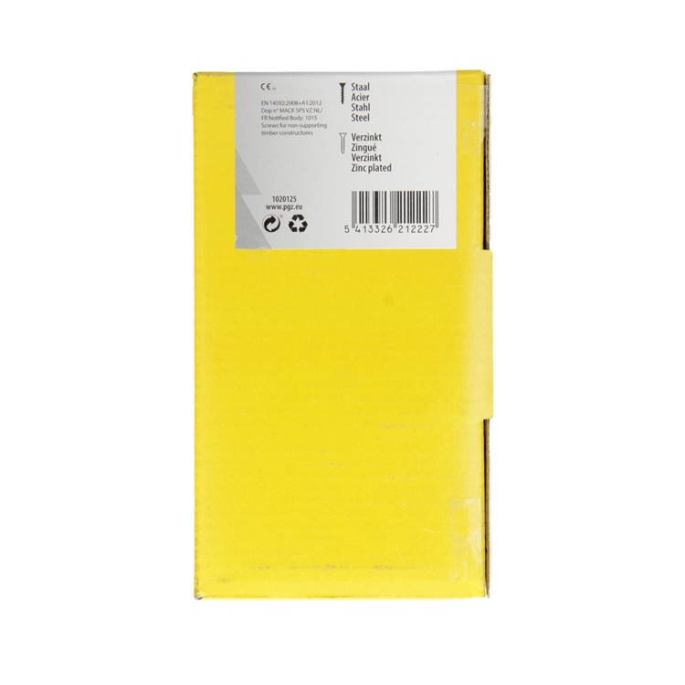 Mack 1020125 - tornillo para aglomerado con cabeza amarilla con 100 piezas 6,0 x 80 mm | 2 piezas