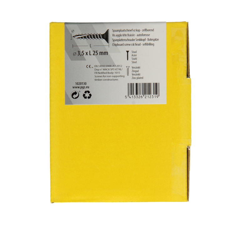 Mack 1020130 - tornillo aglomerado vz kp-autoblocantegvz 200uds 3,5 x 25 mm | 5 piezas