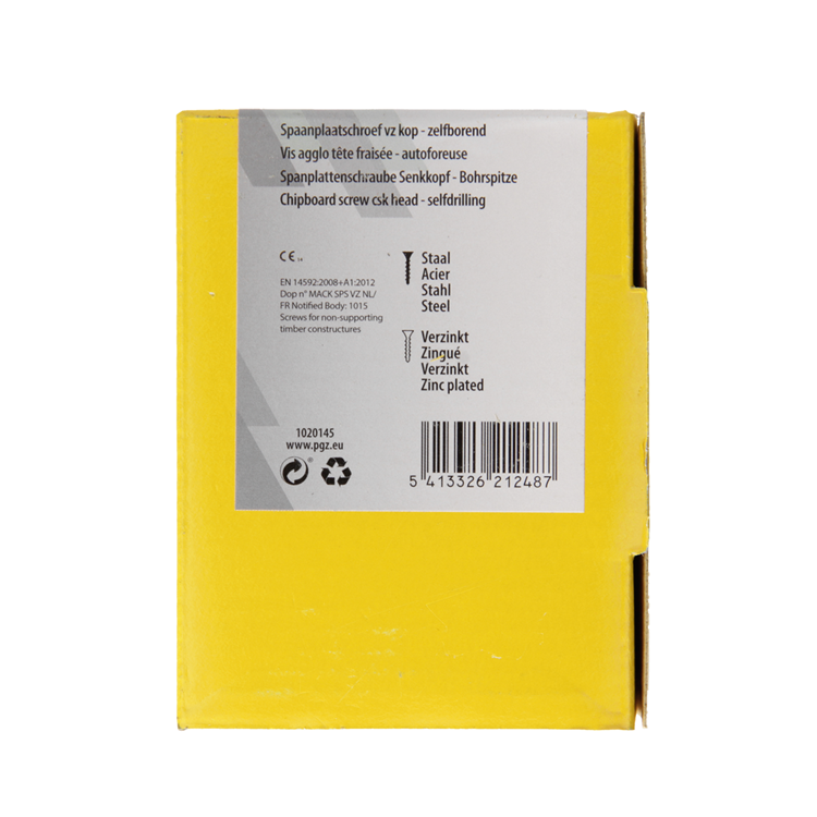 Mack 1020145 - tornillo aglomerado vz kp-autoblocantegvz 200uds 4,5 x 40 mm | 5 piezas