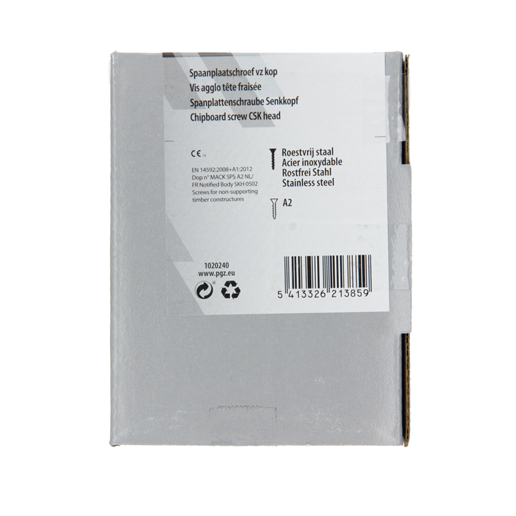 Mack 1020240 - tornillo aglomerado cabeza vz acero inoxidable a2 200 uds 4,5 x 40 mm | 2 piezas