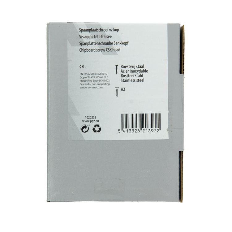 Mack 1020252 - tornillo para aglomerado cabeza vz acero inoxidable a2 50 piezas 6,0 x 100 mm | 2 piezas