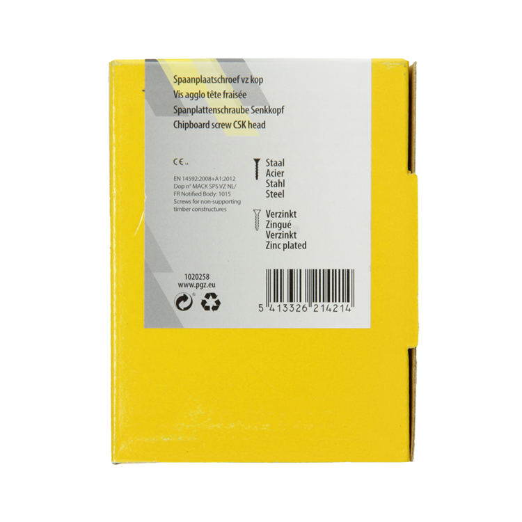 Mack 1020258 - tornillo aglomerado cabeza vz gvz 500 uds 4,0 x 20 mm | 5 piezas