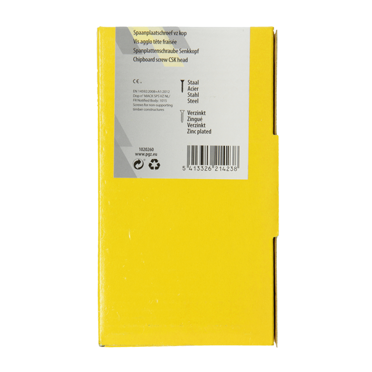 Mack 1020260 - tornillo aglomerado cabeza vz gvz 500 uds 4,0 x 30 mm | 3 piezas