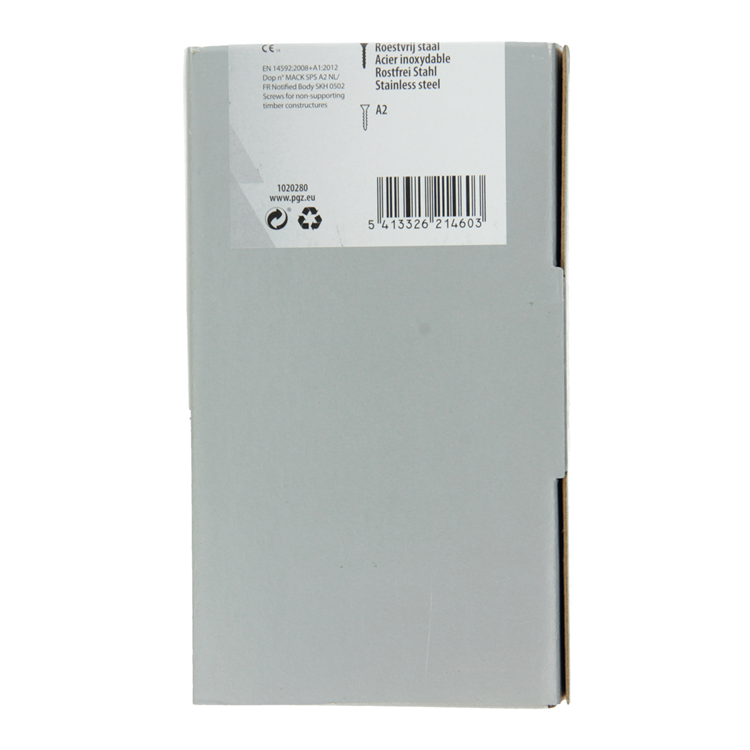 Mack 1020280 - tornillo aglomerado cabeza vz acero inoxidable a2 250 uds 5,0 x 50 mm | 2 piezas