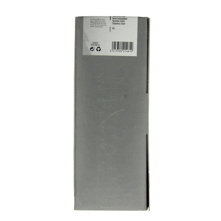 Mack 1020281 - tornillo aglomerado cabeza vz acero inoxidable a2 250 uds 5,0 x 60 mm | 2 piezas
