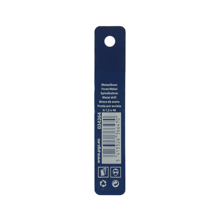 Mack 1018397 - taladro para metal hss g din 338 ø 1,5 x 40 mm 2 piezas | 5 piezas