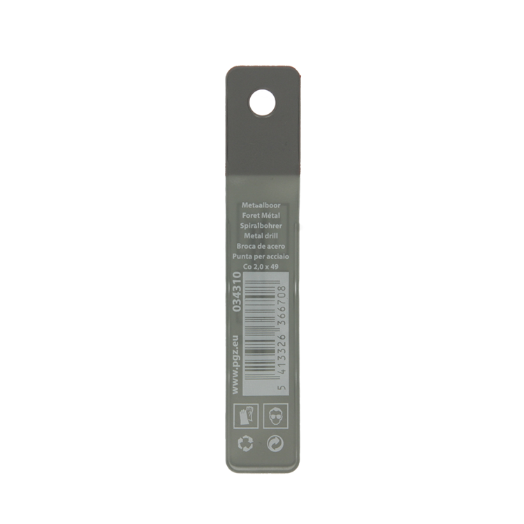 Mack 1018420 - taladro metal hss co5% din 338 ø 2,0 x 49 mm 2 uds | 5 piezas