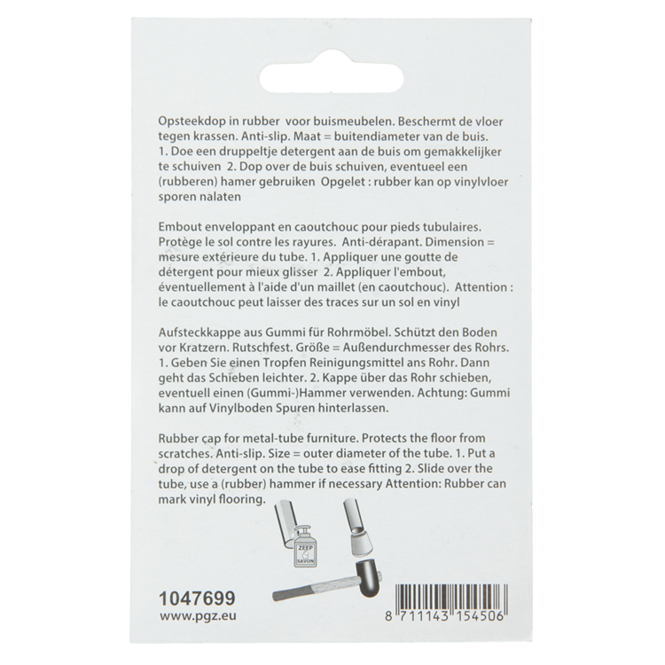 Mack 1047699 - tappo in gomma nero ø 22 mm 4 pz | 6 pezzi