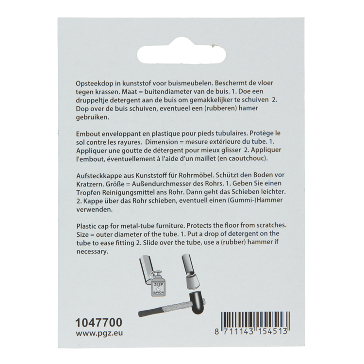 Mack 1047700 - tappo in plastica nero ø 12 mm 4 pz | 6 pezzi