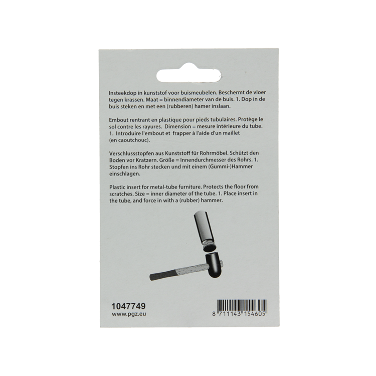 Mack 1047749 - tappo in plastica nero 30 x 30 mm 4 pz | 6 pezzi