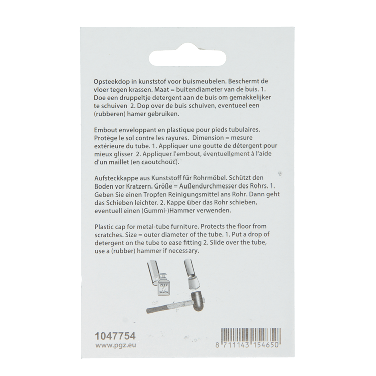 Mack 1047754 - tappo in plastica nero ø 28 mm 4 pz | 6 pezzi