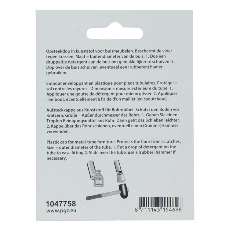 Mack 1047758 - tappo in plastica bianco ø 19 mm 4 pz | 6 pezzi
