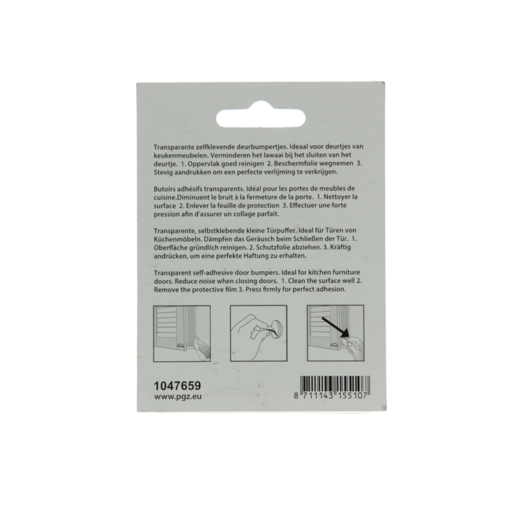 Mack 1047659 - silenziatore autoadesivo trasparente ø 13 mm 12 pz | 12 pezzi