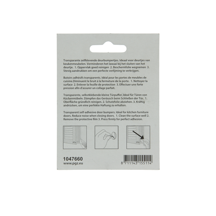 Mack 1047660 - silenziatore autoadesivo trasparente ø 8 mm 12 pz | 12 pezzi