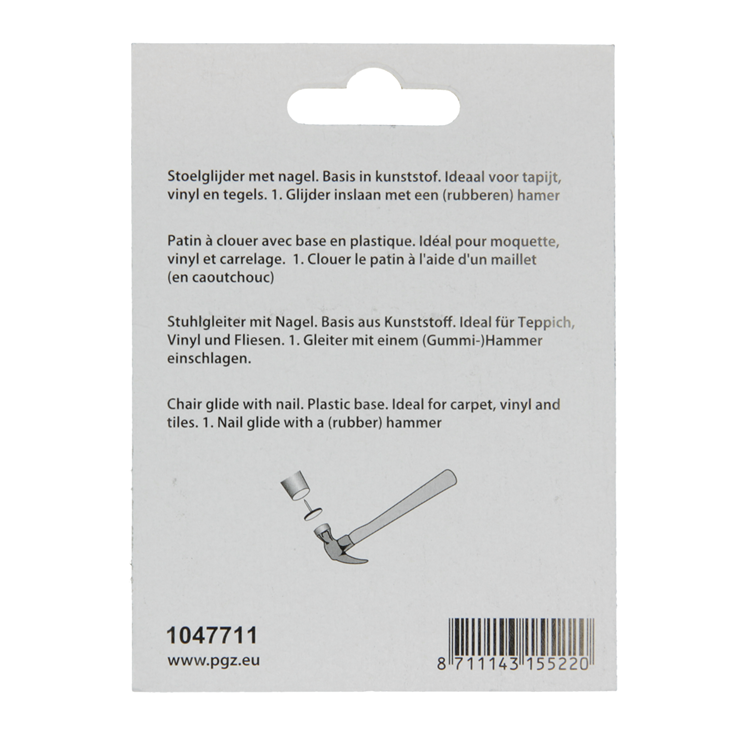 Mack 1047711 - chiodo scorrevole per sedia plastica marrone ø 19 mm 12 pz | 6 pezzi