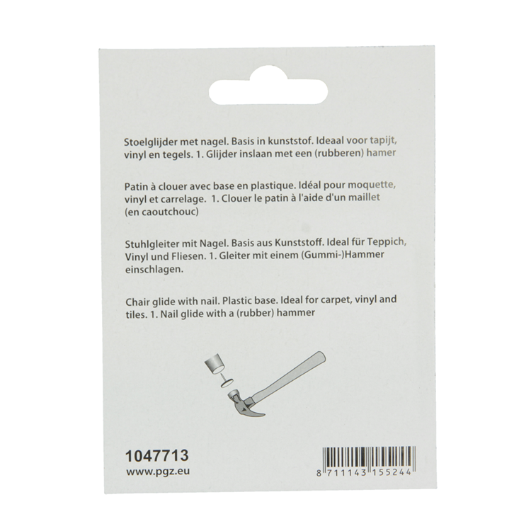 Mack 1047713 - feltrino per sedia con chiodino marrone ø 22 mm 8 pz | 6 pezzi