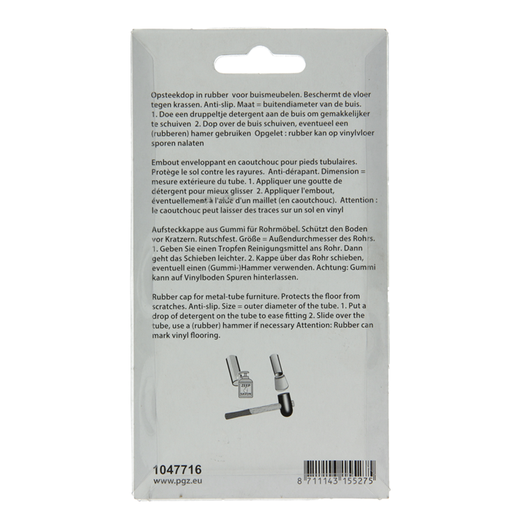 Mack 1047716 - rubber plug black ø 25 mm 4 pcs | 6 pieces
