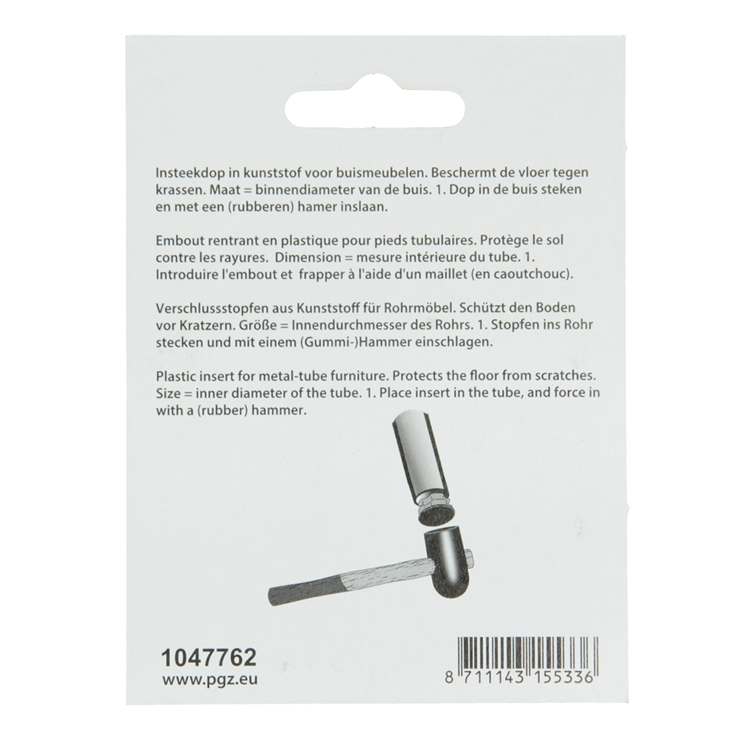 Mack 1047762 - tappo in plastica nero ø 19 mm 4 pz | 6 pezzi