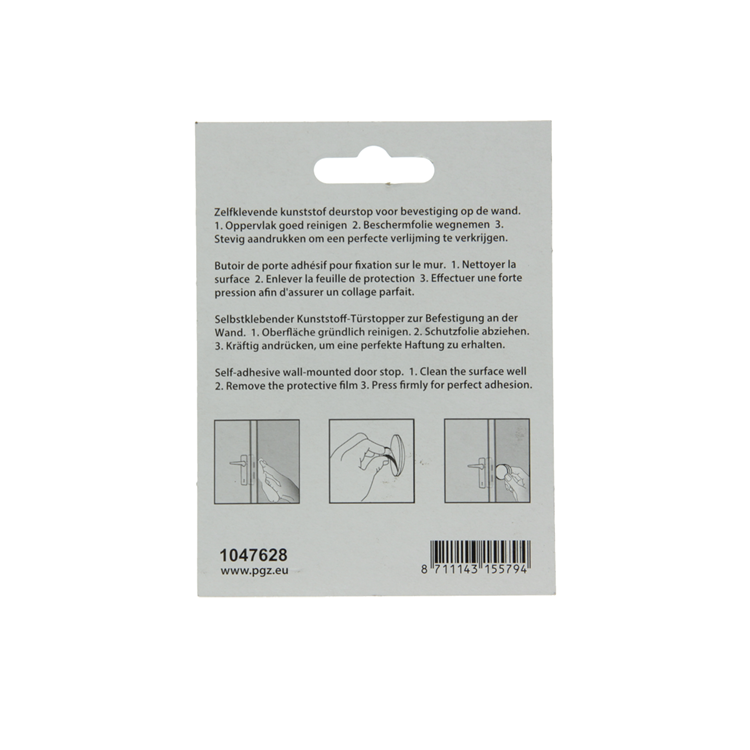Mack 1047628 - fermaporta autoadesivo bianco ø 40 mm 2 pz | 6 pezzi