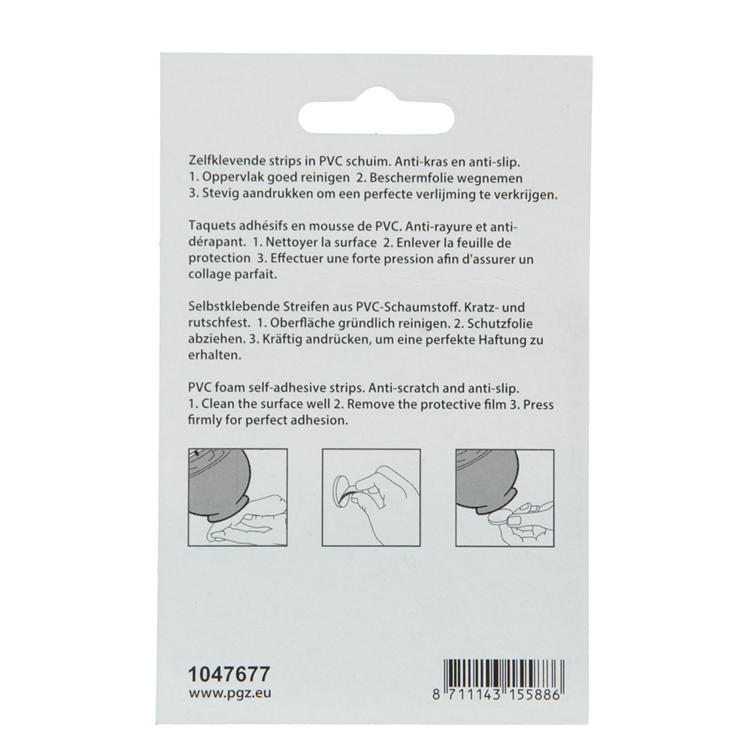 Mack 1047677 - striscia di schiuma autoadesiva bianca 15 x 15 mm 40 pz | 6 pezzi