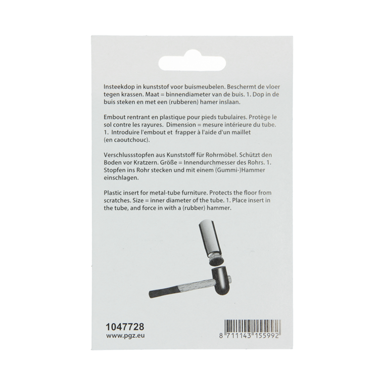 Mack 1047728 - plastic plug black 20 x 20 mm 4 pcs | 6 pieces