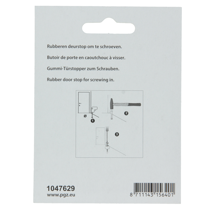 Mack 1047629 - gomma fermaporta + vite grigia 30 x 25 mm 2 pz | 6 pezzi