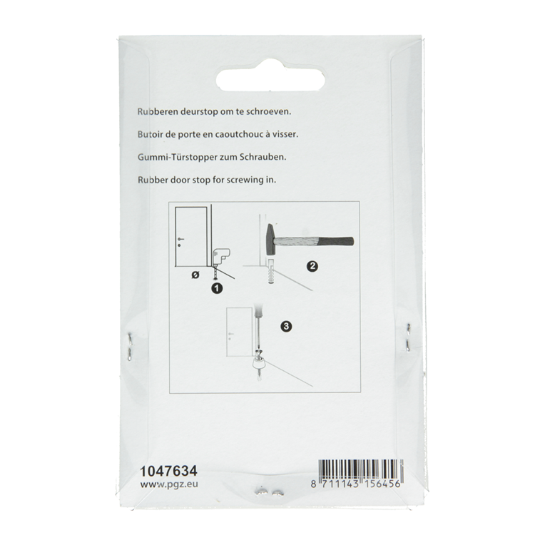 Mack 1047634 - gomma fermaporta + vite grigia 40 x 50 mm 2 pz | 6 pezzi