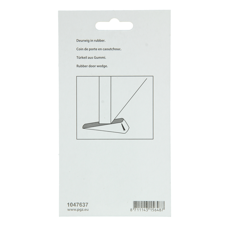 Mack 1047637 - deurwig rubber zwart 100 x 25 mm 1 st pc | 6 stuks