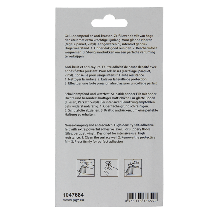 Mack 1047684 - super feltro autoadesivo beige ø 22 mm 16 pz | 12 pezzi