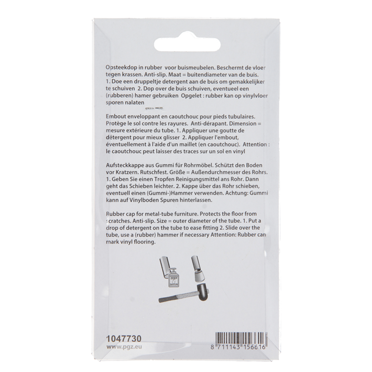 Mack 1047730 - tappo in gomma nero ø 28 mm 4 pz | 6 pezzi