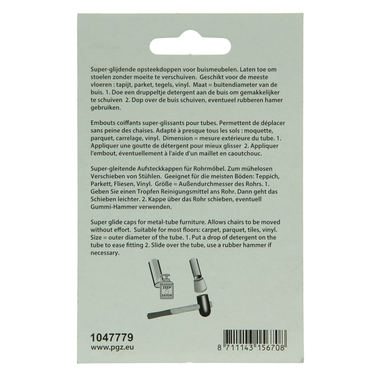 Mack 1047779 - tappo super scorrevole grigio ø 25 - 28 mm 4 pz | 6 pezzi