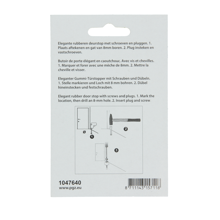 Mack 1047640 - deurstop rubber + plug zwart ø 30 mm 2 st pcs | 6 stuks