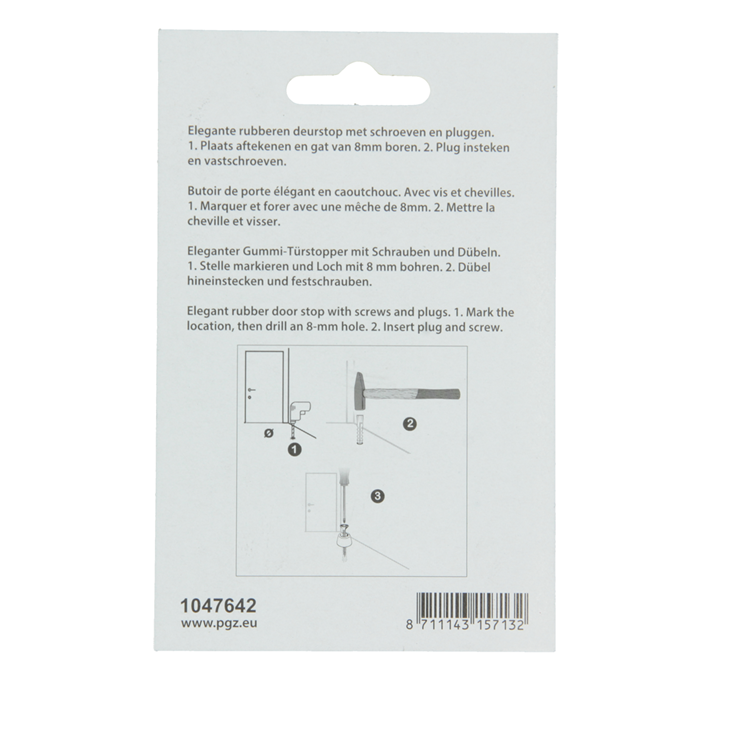 Mack 1047642 - deurstop rubber + plug grijs ø 30 mm 2 st pcs | 6 stuks