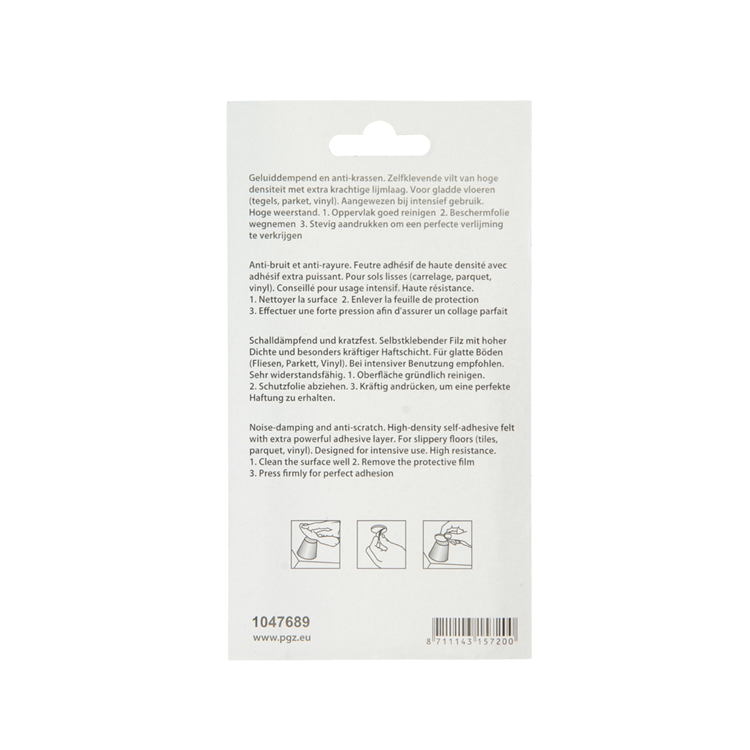Mack 1047689 - super feltro autoadesivo beige ø 19 mm 20 pz | 12 pezzi