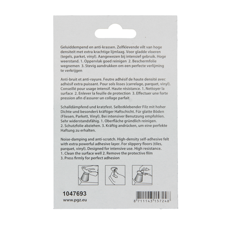 Mack 1047693 - pastiglia in feltro autoadesiva marrone 70 x 95 mm 1 pz pz | 12 pezzi