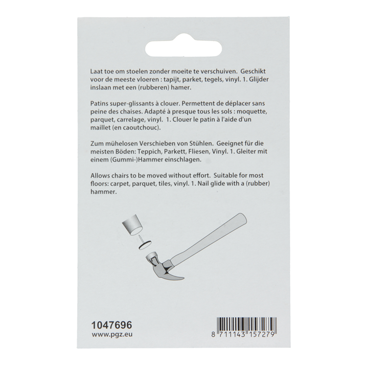 Mack 1047696 - super aliante con chiodo grigio ø 22 mm 4 pz | 6 pezzi