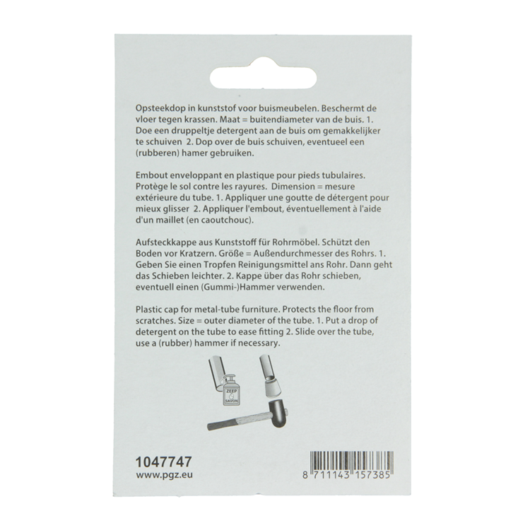 Mack 1047747 - tappo in plastica bianco ø 22 mm 4 pz | 6 pezzi