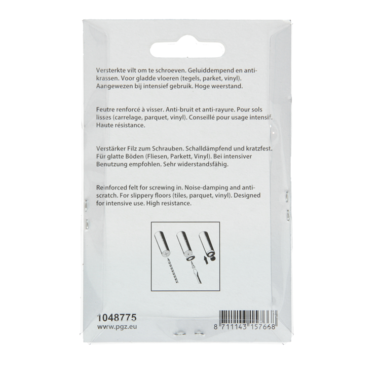 Mack 1048775 - feltro rinforzato + vite marrone ø 60 mm 4 pz | 6 pezzi