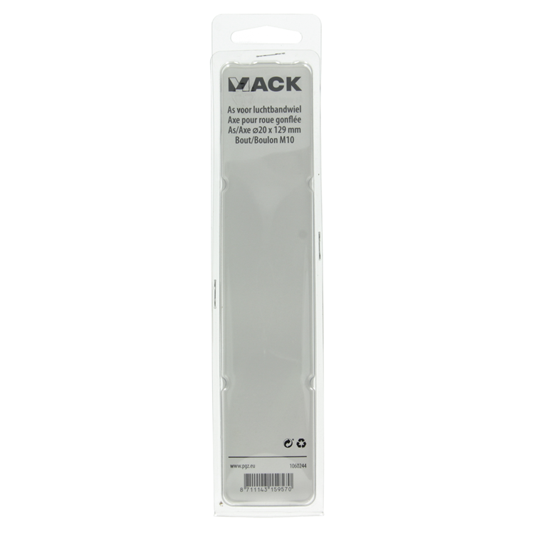 Mack 1060244 - eje 20x129, diámetro m10 + 2 tornillos de montaje m10 | 5 piezas