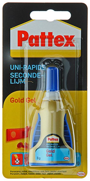 Pattex 1002038 - oro seg. gel de pegamento | 6 piezas
