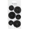Rosette Vivi Gade, d 35+50 mm, glitter nero, 6 pezzi 1 scatola