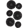 Rosette Vivi Gade, d 35+50 mm, glitter nero, 6 pezzi 1 scatola