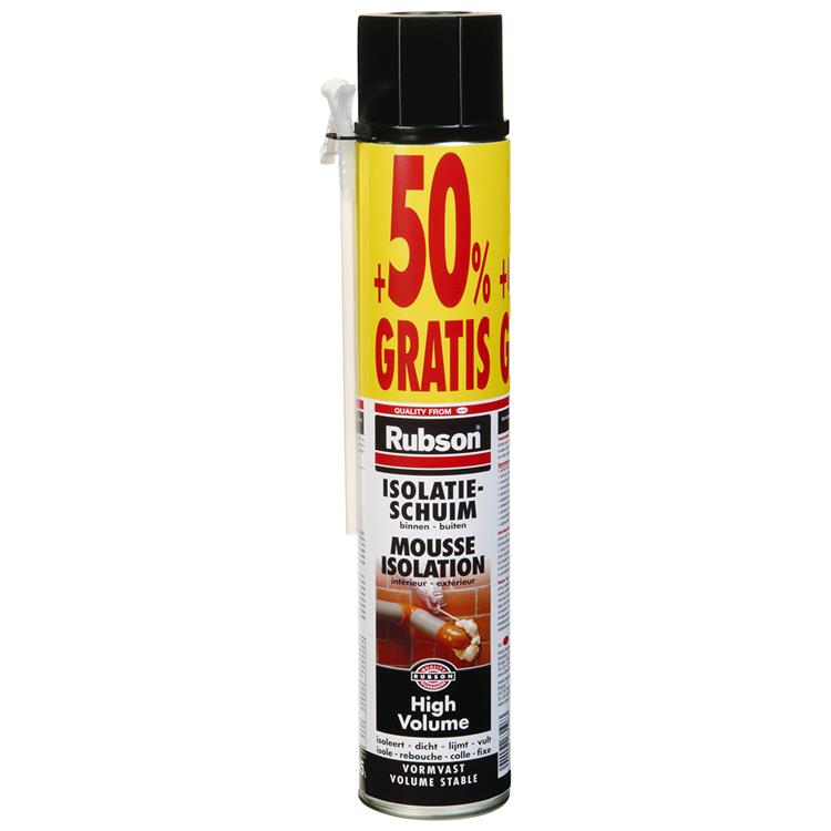 Rubson 1000510 - Espuma aislante alto volumen 500ml + 50% | 12 piezas