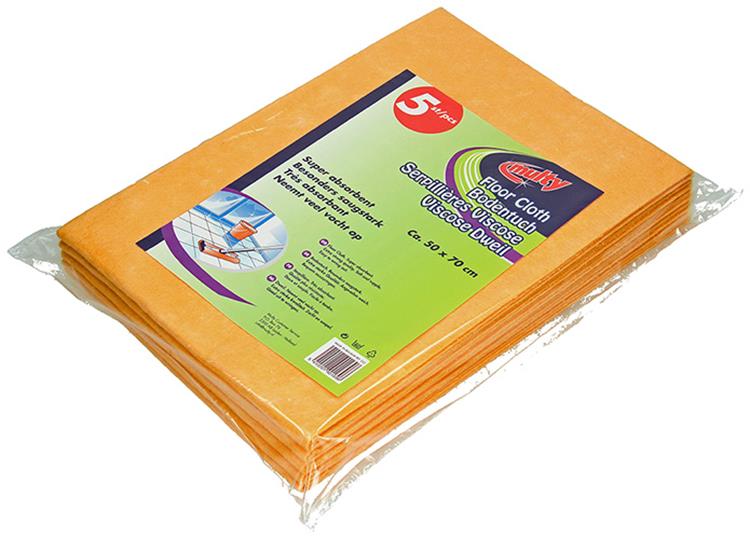 Multy 1009172 - fregonas viscosa naranja 5 piezas | 5 piezas
