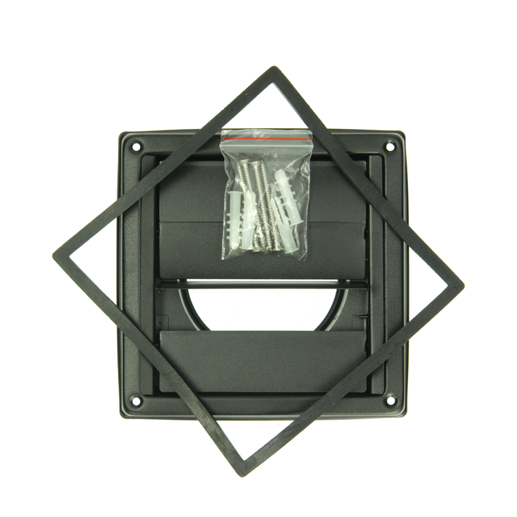 Renson 1069269 - rejilla campana extractora empotrable acero inoxidable 633 negro (dia 100) | 2 piezas